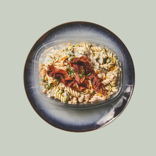 Hjemmelavet pastasalat med bacon